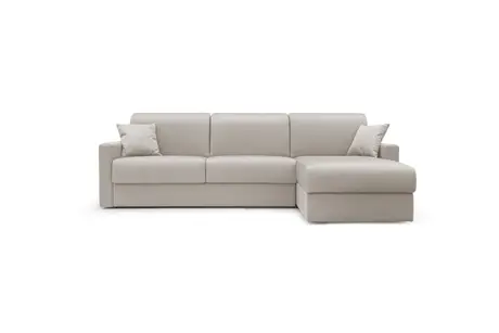 Canapé d'angle convertible et réversible tissu déhoussable Aubin
