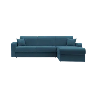 Canapé d'angle convertible et réversible tissu recyclé déhoussable Alizée