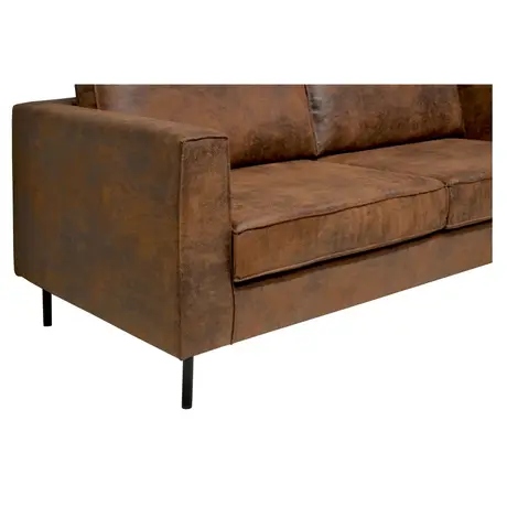 Canapé d'angle microfibre aspect cuir vieilli Pittsburgh – Image 2