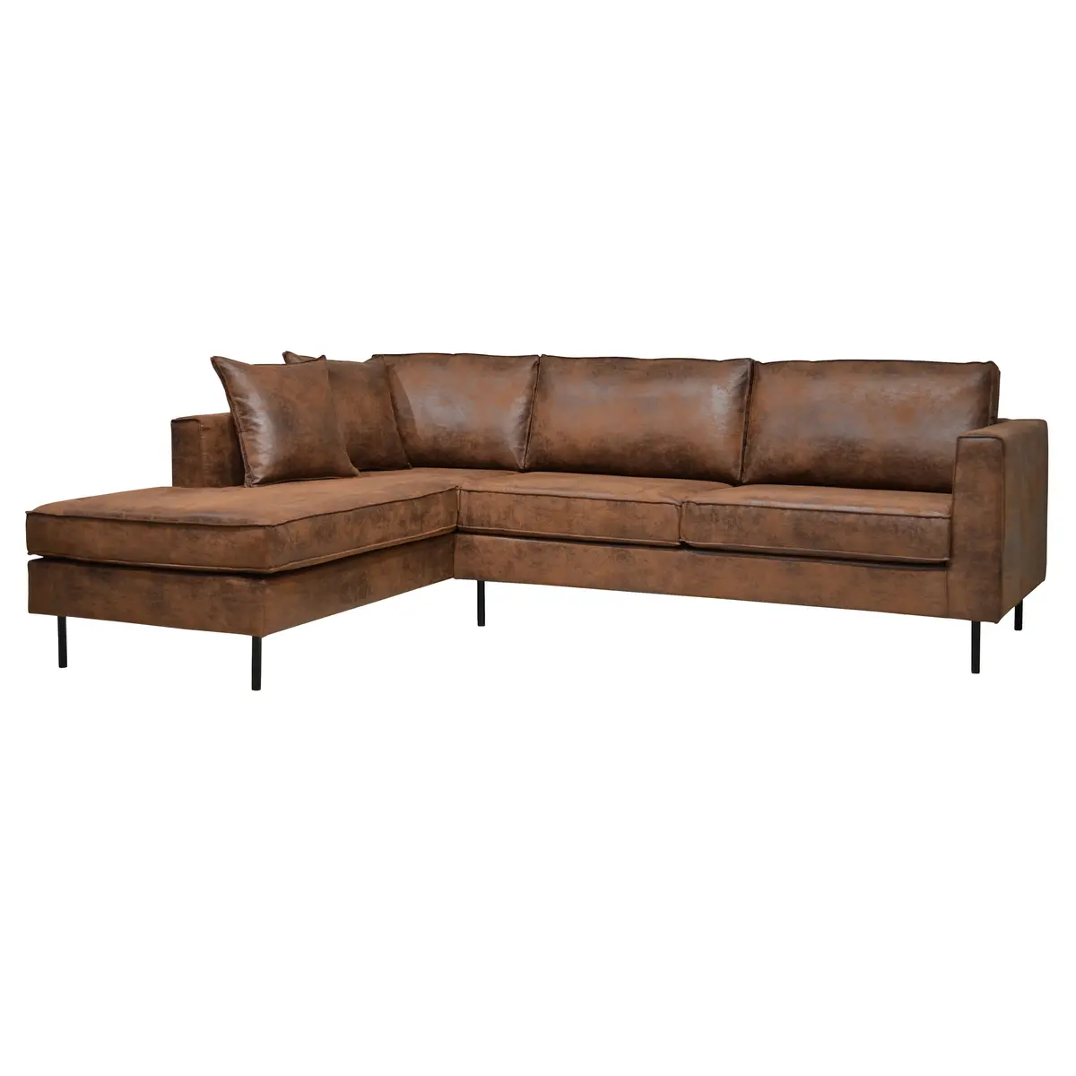 Canapé d'angle microfibre aspect cuir vieilli Pittsburgh – Image 4