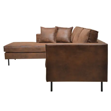 Canapé d'angle microfibre aspect cuir vieilli Pittsburgh – Image 5