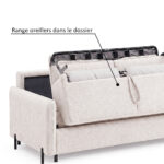 Canapé convertible express 2 places tissu bouclette – GRENELLE – Image 3
