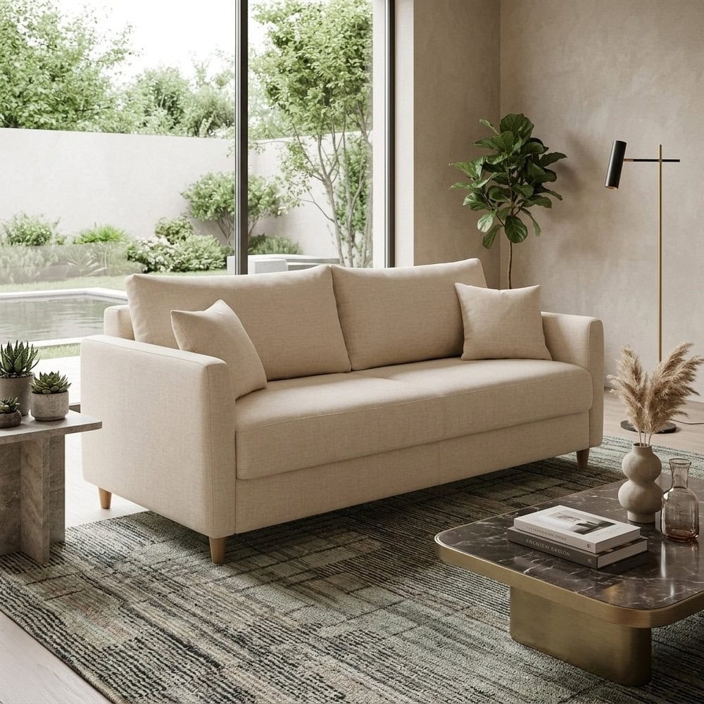 Canapé convertible express 120 cm tissu tweed Mistral – AUGUSTIN – Image 7