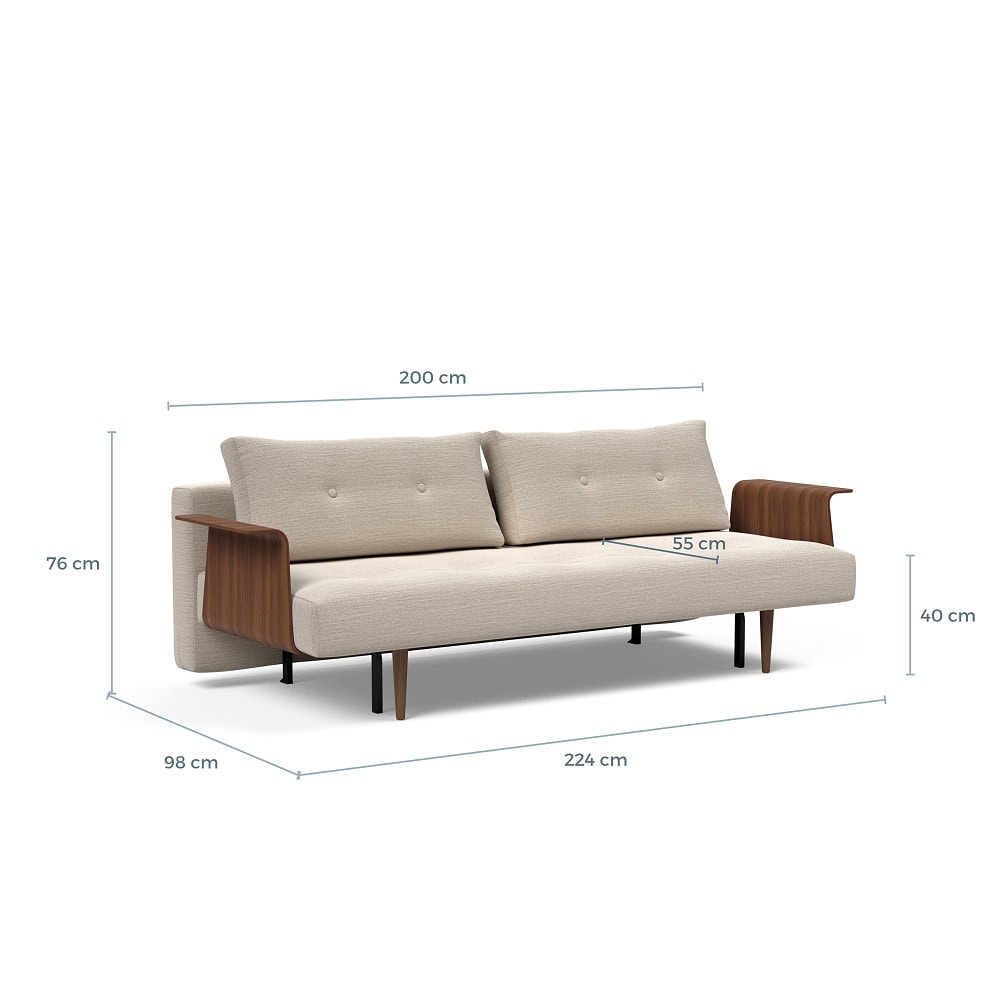 Canapé-lit avec accoudoirs couchage 140 x 200 cm – RECAST ARMS Innovation Living – Image 14