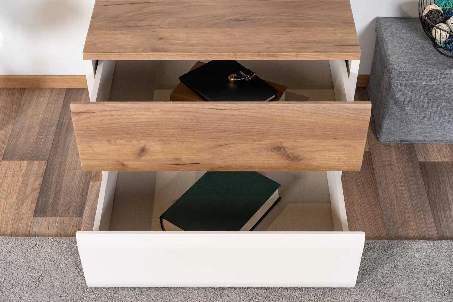 Ensemble chambre adulte 6 pièces Papauta | Cachemire, chêne foncé, gris | Design contemporain – Image 10