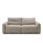 Canapé convertible 3 places tissu beige clair chiné – ZEN VITARELAX